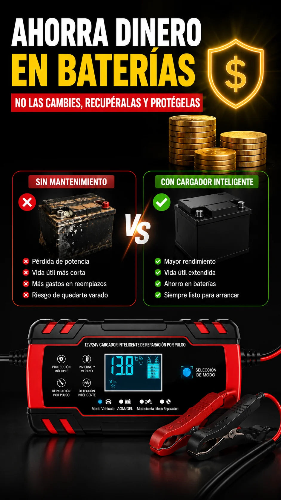 CARGADOR DE BATERIA VOLTX