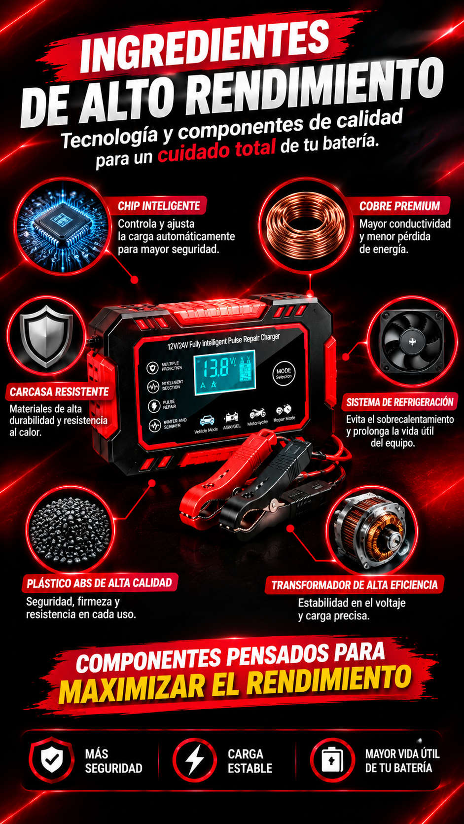 CARGADOR DE BATERIA VOLTX